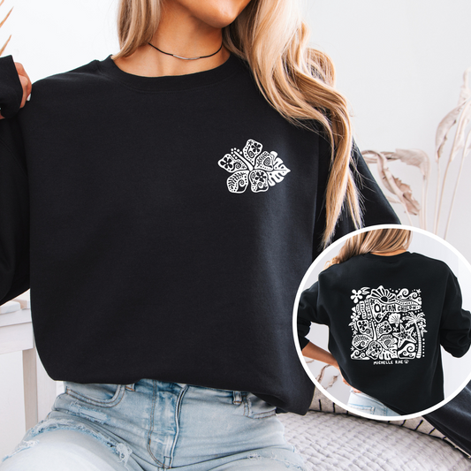 Hibiscus Ocean Child Crewneck Sweatshirt