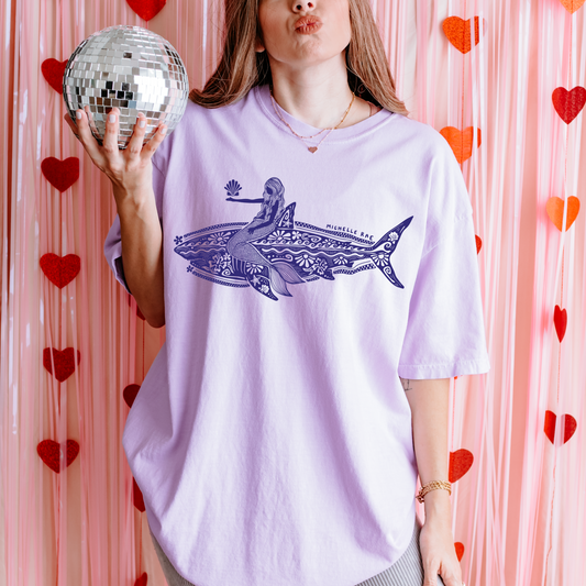 Mermaid Shark Orchid Tee