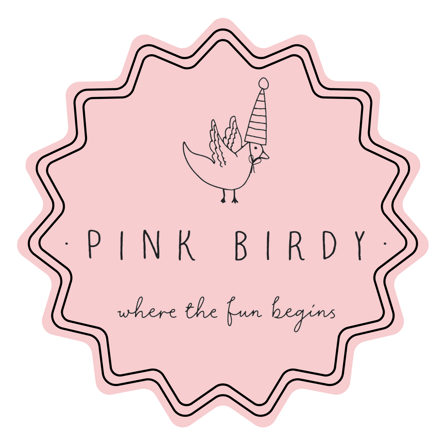 Pink Birdy ~ Birthday Toast Sign Template 18"X24"