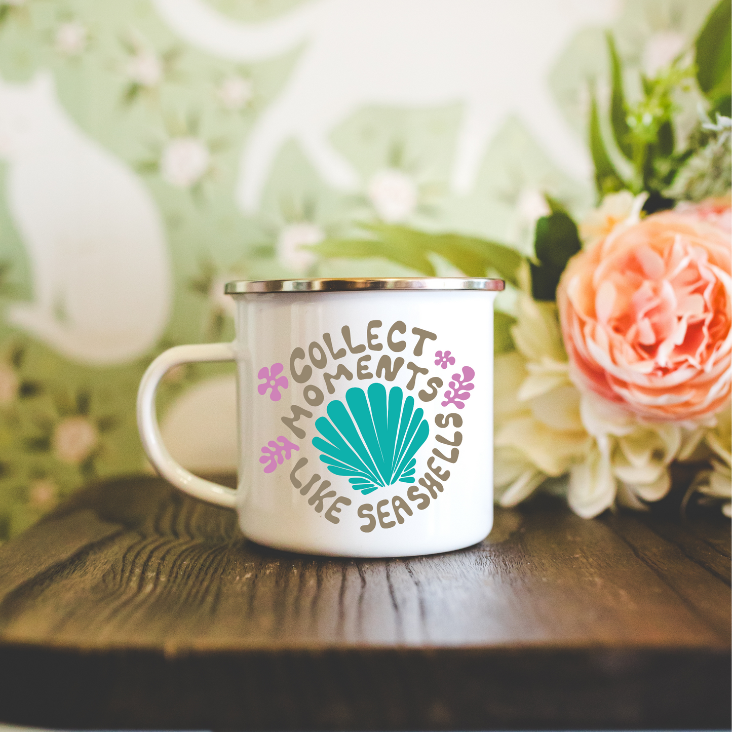 Collect Moments Like Seashells Metal Mug 10 oz.