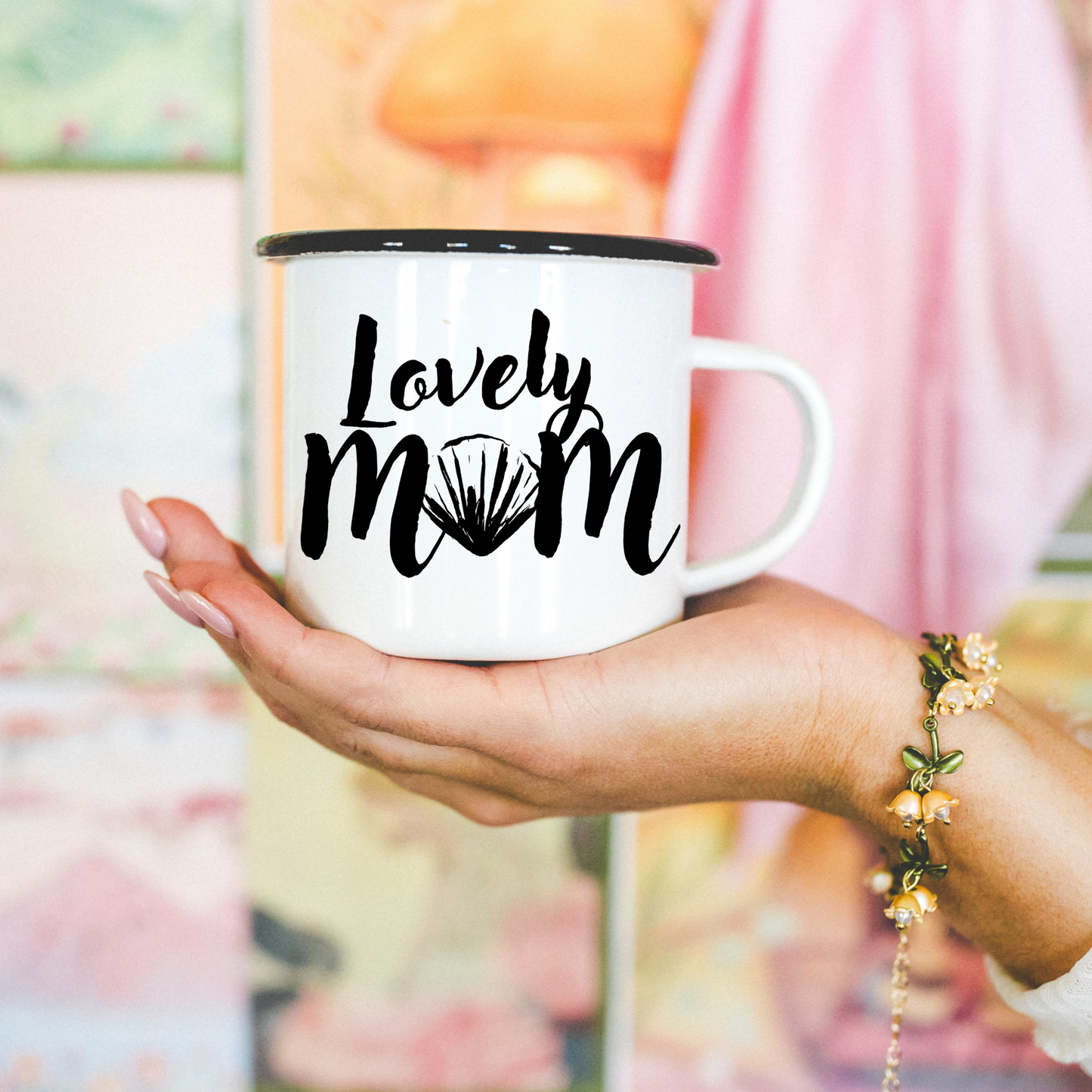 Lovely Mom Seashell Ceramic Mug White 13oz