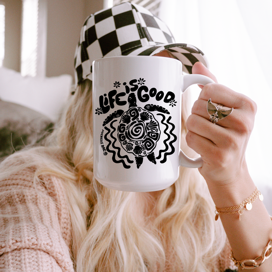 Life is Good Ceramic Mug Deluxe 15oz.