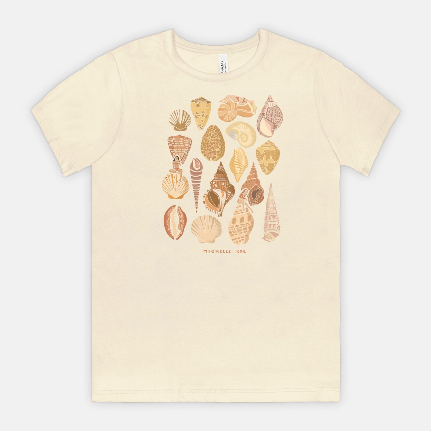 East Coast Girls Seashell Natural Tee